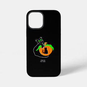 Black Cat Pumpkin Apple iPhone 12 Mini Case