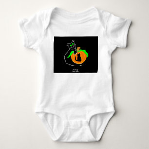 Black Cat Pumpkin Baby Jersey Bodysuit