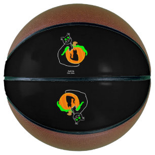 Black Cat Pumpkin Basketball