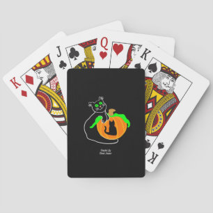 Black Cat Pumpkin Classic Playing Cards