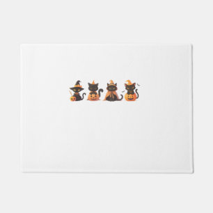 Black Cat Pumpkin  Doormat