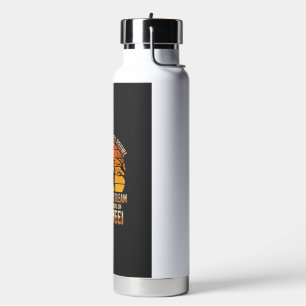 Black Cat Pumpkin Halloween Vector Design Water Bottle