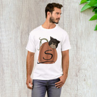 Black Cat Pumpkin Letter S Halloween