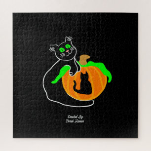Black Cat Pumpkin Puzzle (676 Pieces)