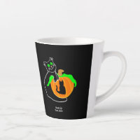 Black Cat Pumpkin Small Latte Mug