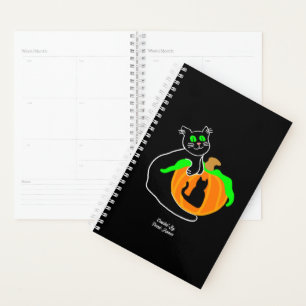 Black Cat Pumpkin Small Planner