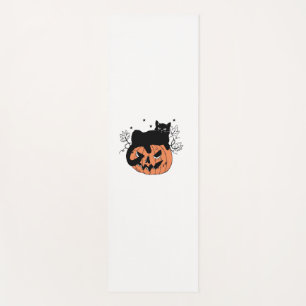 Black Cat Pumpkin Yoga Mat