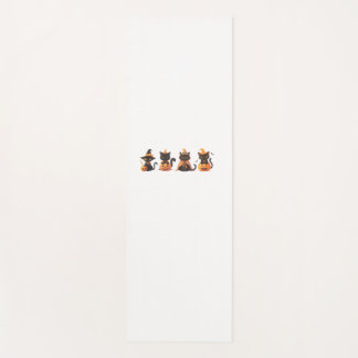 Black Cat Pumpkin  Yoga Mat