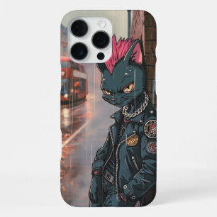 Black Cat Punk in London iPhone 16 Pro Max Case