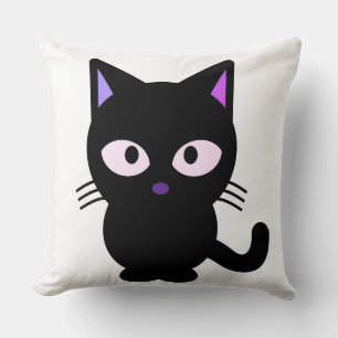 Black Cat Purple Fantastic Cushion