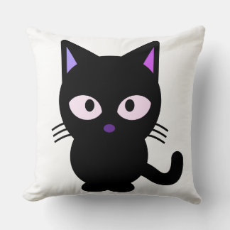 Black Cat Purple Fantastic Cushion