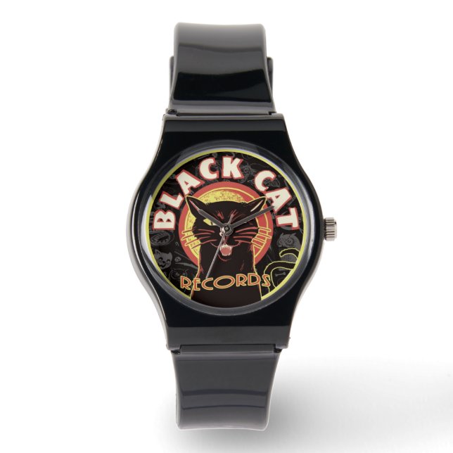 Black Cat Records Watch – Retro Vinyl Jazz (Unisex (Front)