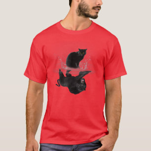 Black Cat Reflection Funny Cat Lover Cat Mum, Cat  T-Shirt