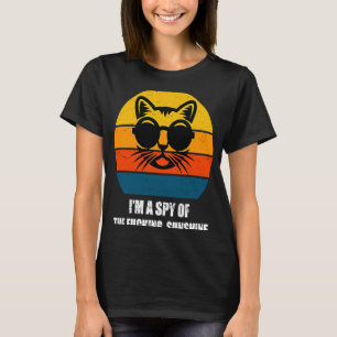 Black Cat Retro i'm a spy of the sunshine cat pun T-Shirt
