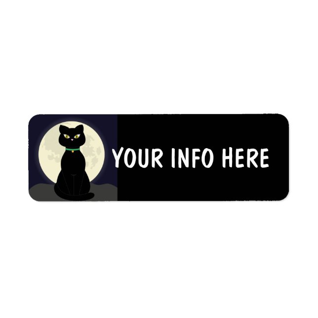 BLACK CAT RETURN ADDRESS LABELS (Front)