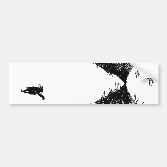 Black cat, Rudyard Kipling Bumper Sticker (Front)