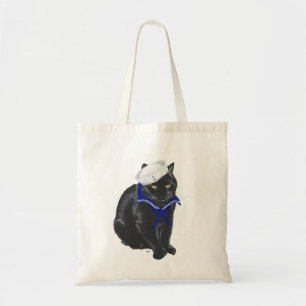 Black Cat Sailor Tote Bag