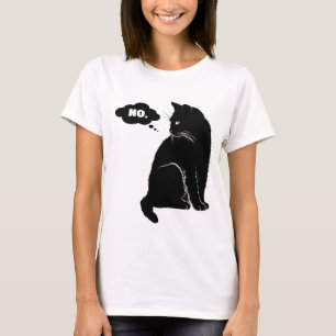 Black Cat Says No T-Shirt