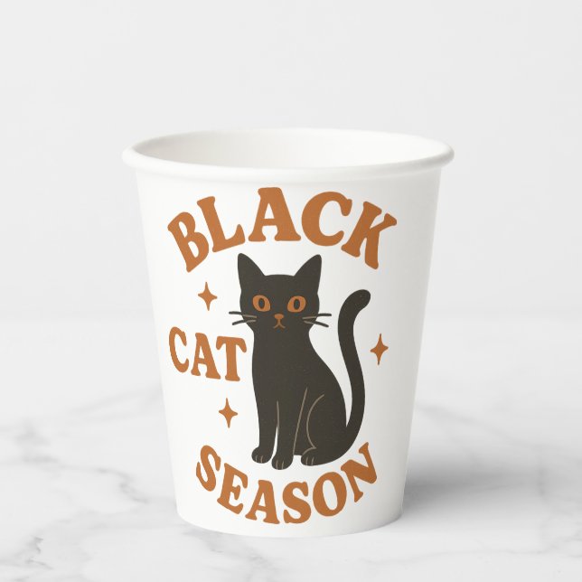 Black cat season paper cups (Front)