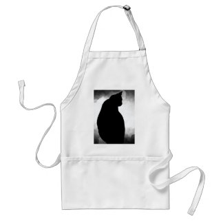 Black Cat Silhouette Apron