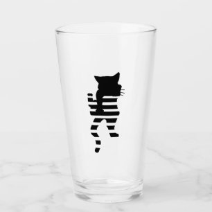 Black Cat Silhouette  Glass