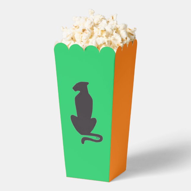 Black Cat Silhouette green n orange popcorn boxes (Popped)