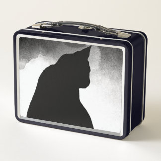 Black Cat Silhouette  Metal Lunch Box