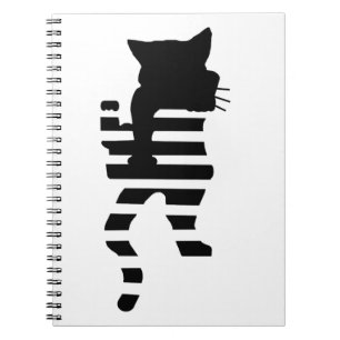 Black Cat Silhouette Notebook