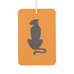 Black Cat Silhouette orange car air freshener