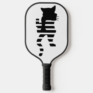 Black Cat Silhouette Pickleball Paddle