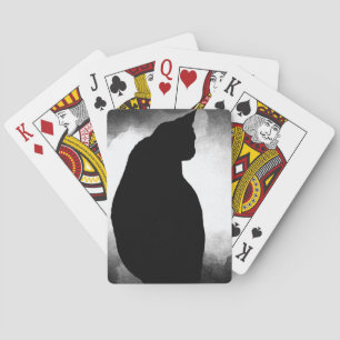 Black Cat Silhouette Playing Cards