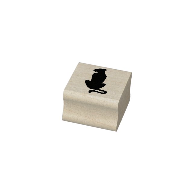 Black Cat Silhouette small rubber stamp no handle (Stamp)