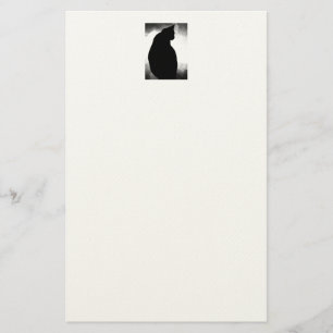 Black Cat Silhouette Stationery