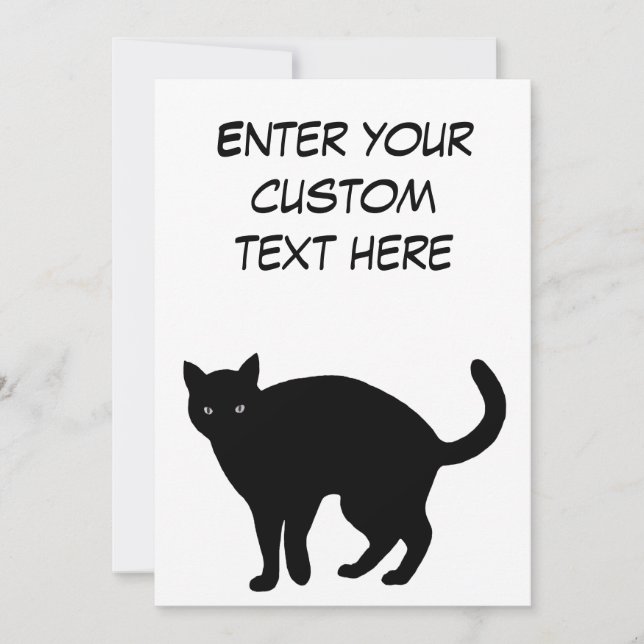 Black Cat Single Page Card (Front)