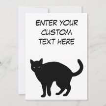 Black Cat Single Page Card
