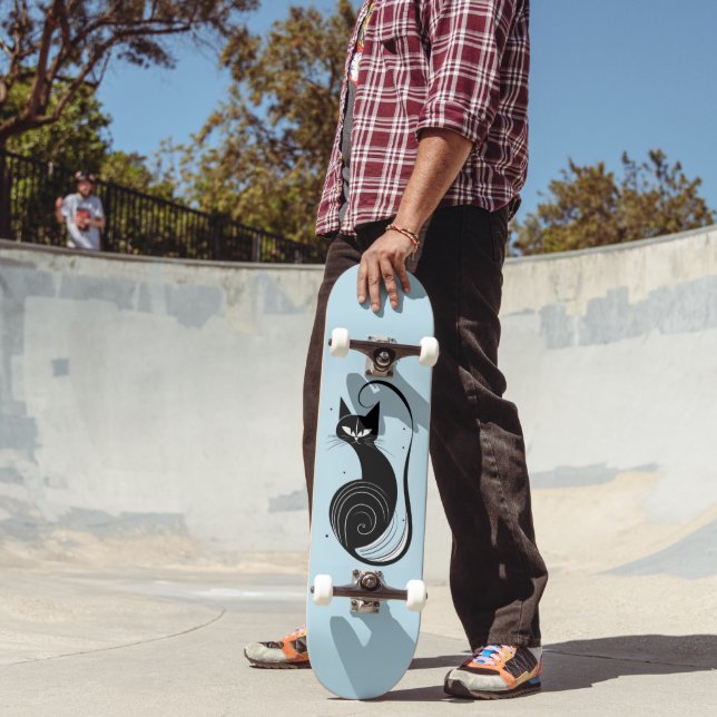 BLACK CAT SKATEBOARD BLUE DECK (Outdoor 2)