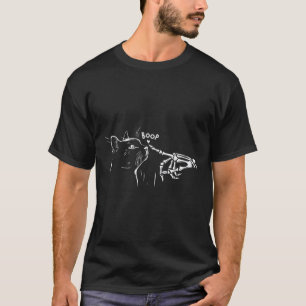 Black Cat Skeleton Hand Boop Halloween Pet Women G T-Shirt