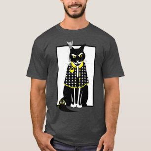 Black Cat Smoking Magic Wizard Meow Cats T-Shirt