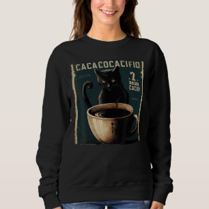 Black Cat Soccer Coffee Sweatshirt