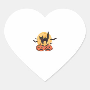 Black Cat Social Club, Ghots Cat, Retro Halloween, Heart Sticker