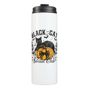 Black Cat Social Club, Halloween, Coquette, Gothic Thermal Tumbler