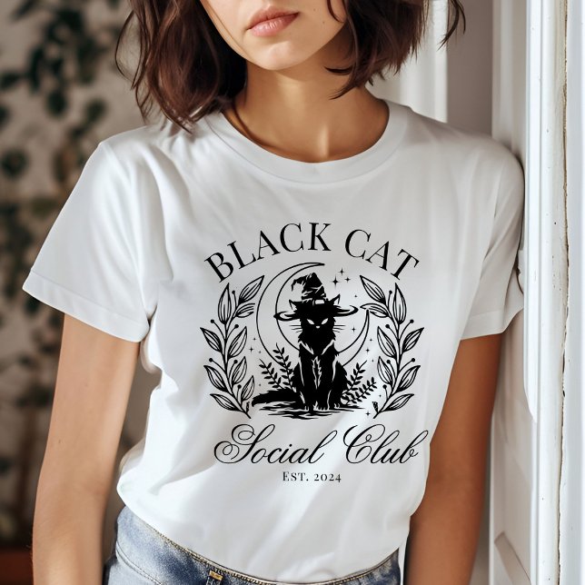 Black Cat Social Club Halloween T-Shirt (Creator Uploaded)