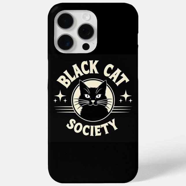 Black Cat Society Gothic Halloween iPhone 15 Case-Mate iPhone Case (Back)