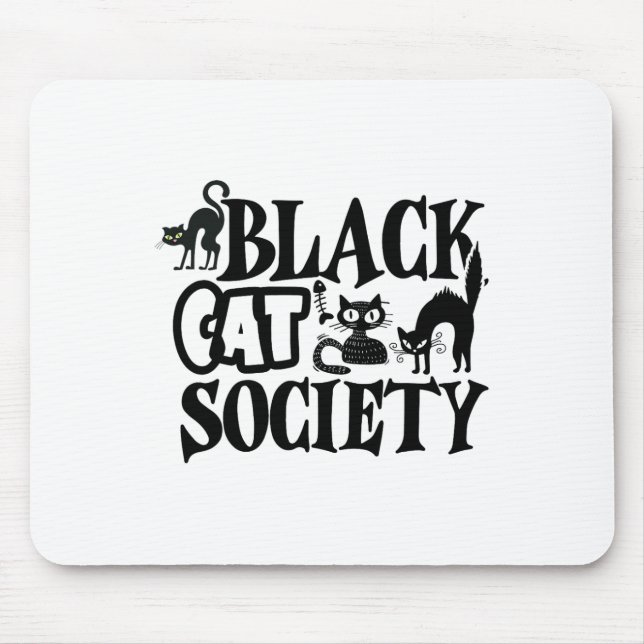 Black Cat Society  Mouse Pad (Front)