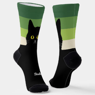 Black Cat Socks Gift for Cat Lovers - Many Colors 