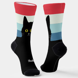Black Cat Socks Gift for Cat Lovers - Many Colors 