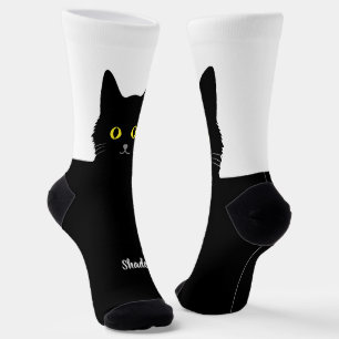 Black Cat Socks Gift for Cat Lovers - Many Colours