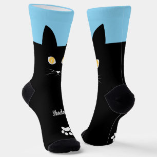 Black Cat Socks Gift for Cat Mum & Cat Dad Lovers