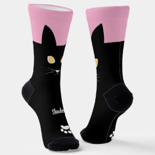 Black Cat Socks Gift for Cat Mum & Cat Dad Lovers