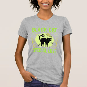 Black Cat Special Love Halloween Graphic T-Shirt